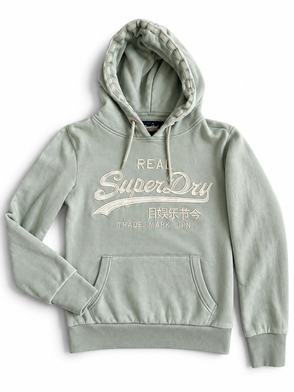 Superdry Sage Green Logo Pullover Hoodie